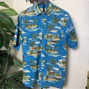 Island Escape Blue Men's Casual Shirt
